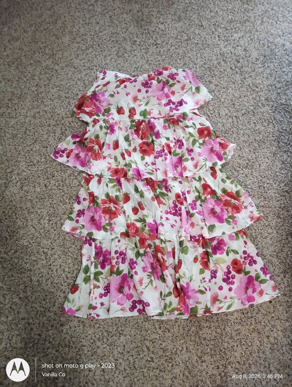 Abercrombie & Fitch Floral Drama Tiered Maxi Skirt White Small Tall - Picture 5 of 9